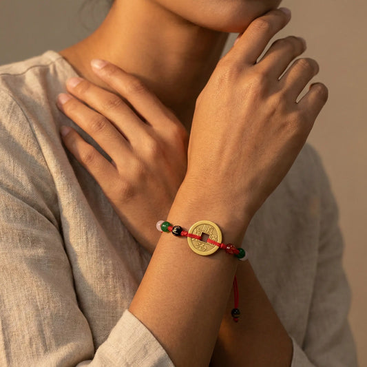 Handmade Red String Prosperity Bracelet for Luck & Protection