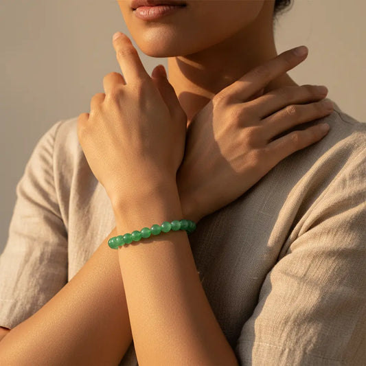 The Emerald Path - Natural Green Aventurine Prosperity Bracelet for Success & Abundance