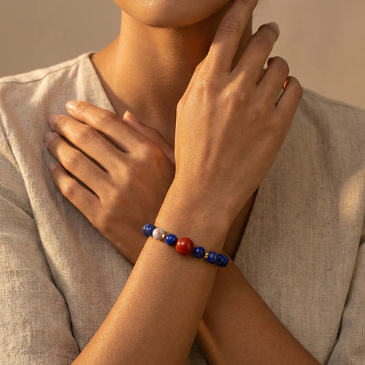 The Rainbow Harmony - Dainty Multi-Color Gemstone Bracelet for Joy & Emotional Balance