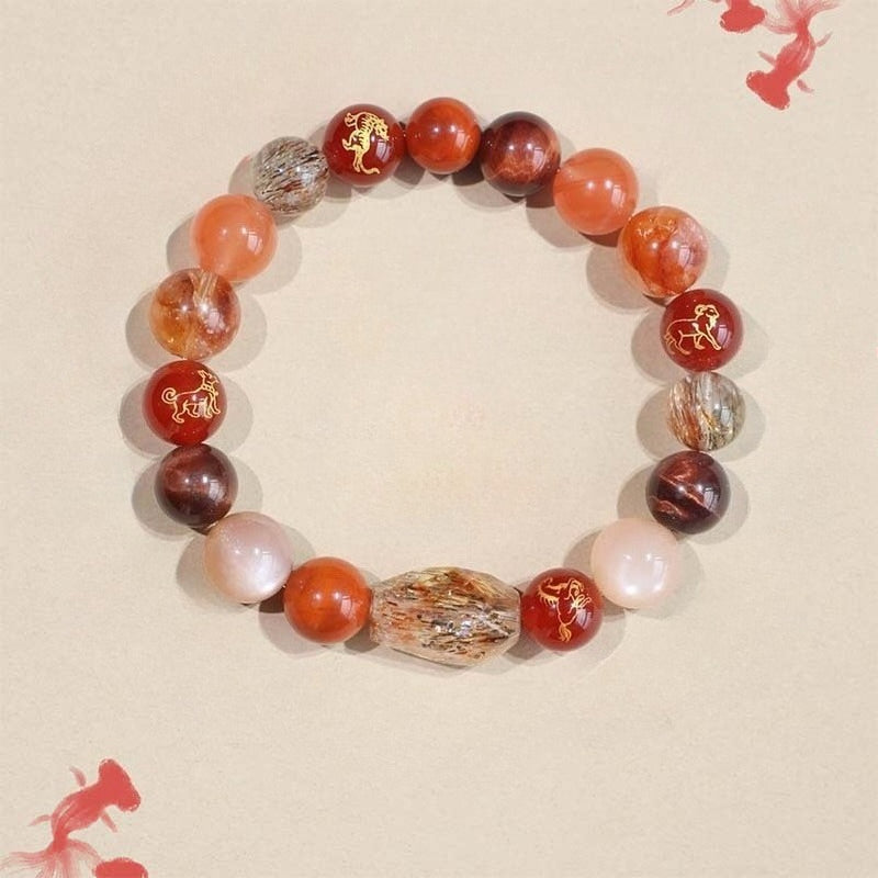 The Lunar Guardian - Natural Chinese Zodiac Bracelet for Protection & New Beginnings