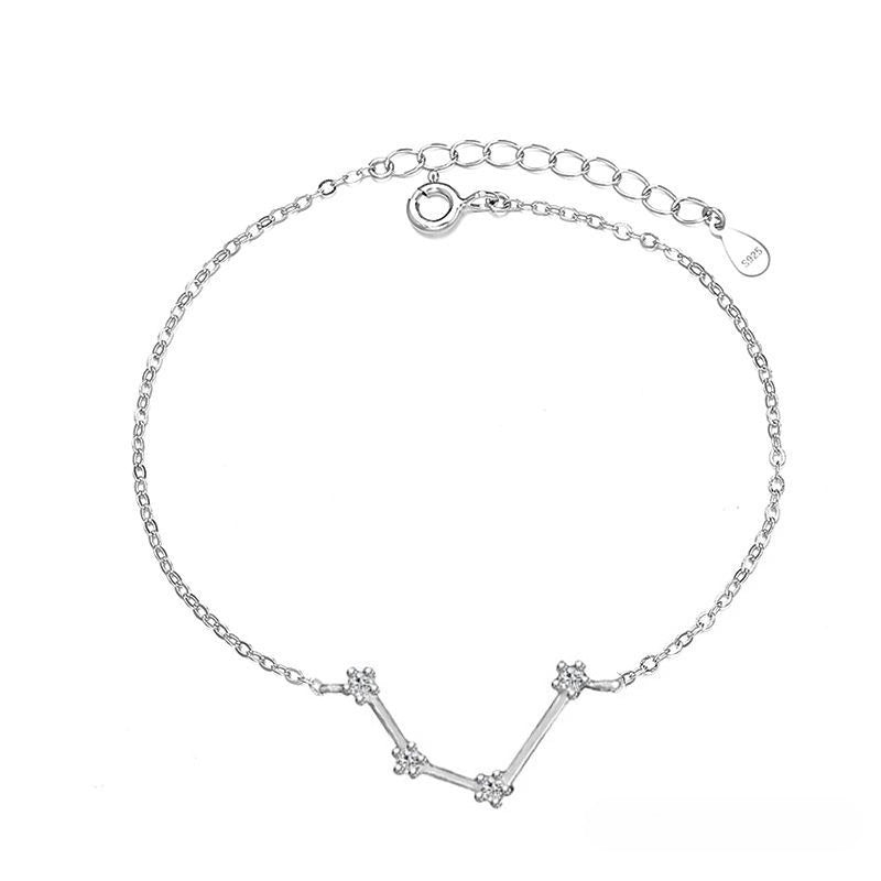 The Celestial Signature - Dainty Zirconia Zodiac Constellation Necklace for Personal Alignment & Identity