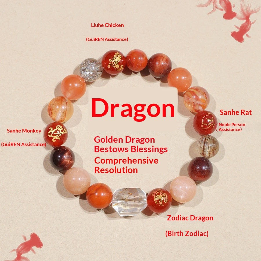 The Lunar Guardian - Natural Chinese Zodiac Bracelet for Protection & New Beginnings