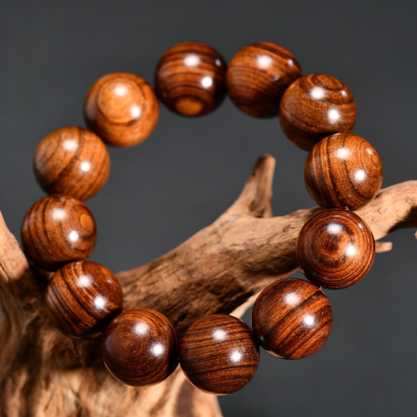 The Ancient Eye - Natural High-Density Wood Grounding Bracelet for Protection & Stability