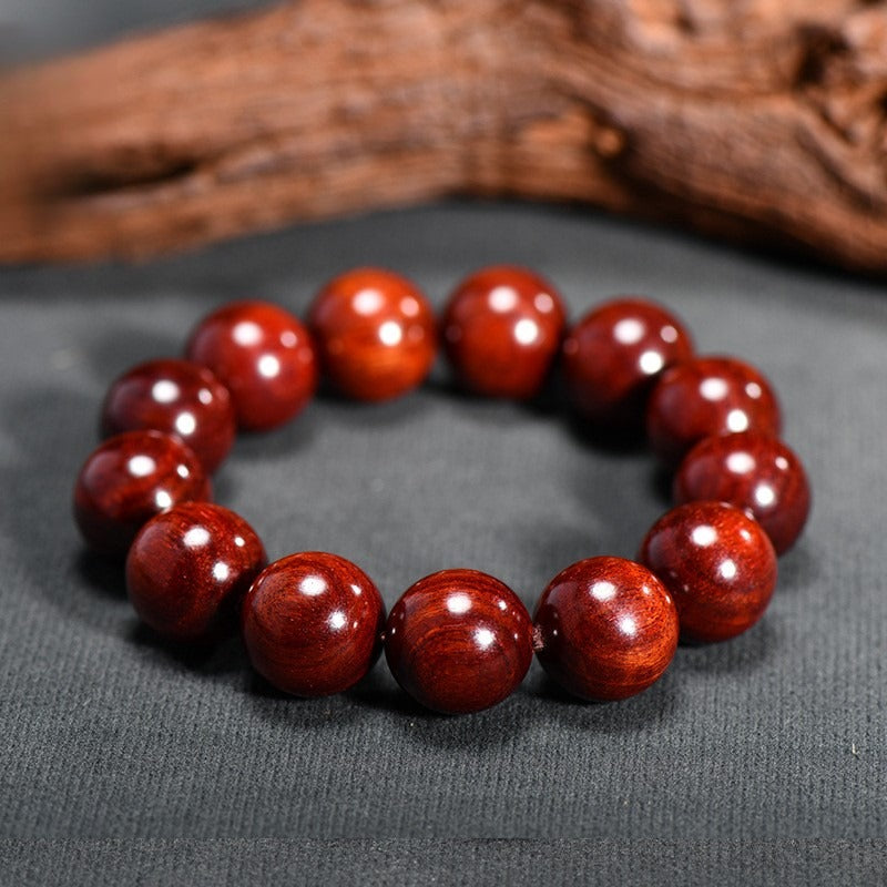 The Ancient Sentinel - Natural Red Sandalwood Grounding Bracelet for Protection & Stability