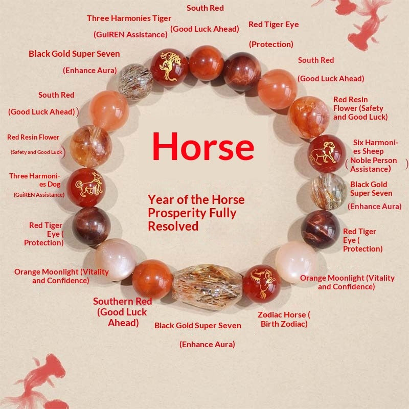The Lunar Guardian - Natural Chinese Zodiac Bracelet for Protection & New Beginnings