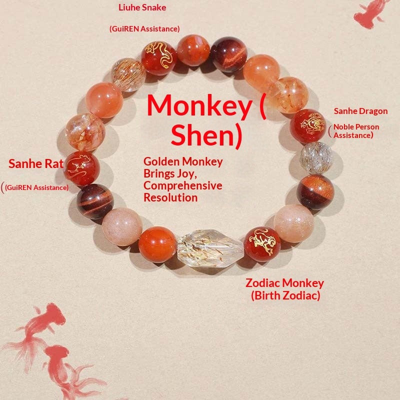 The Lunar Guardian - Natural Chinese Zodiac Bracelet for Protection & New Beginnings