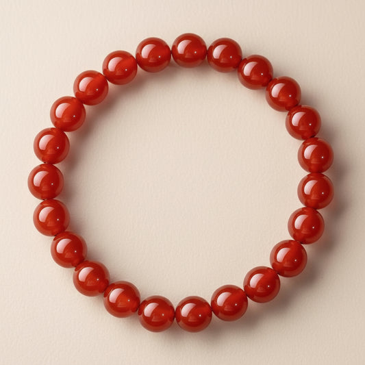 Fire Element: Passion & Light | Natural Red Agate Bracelet for Creativity & Motivation