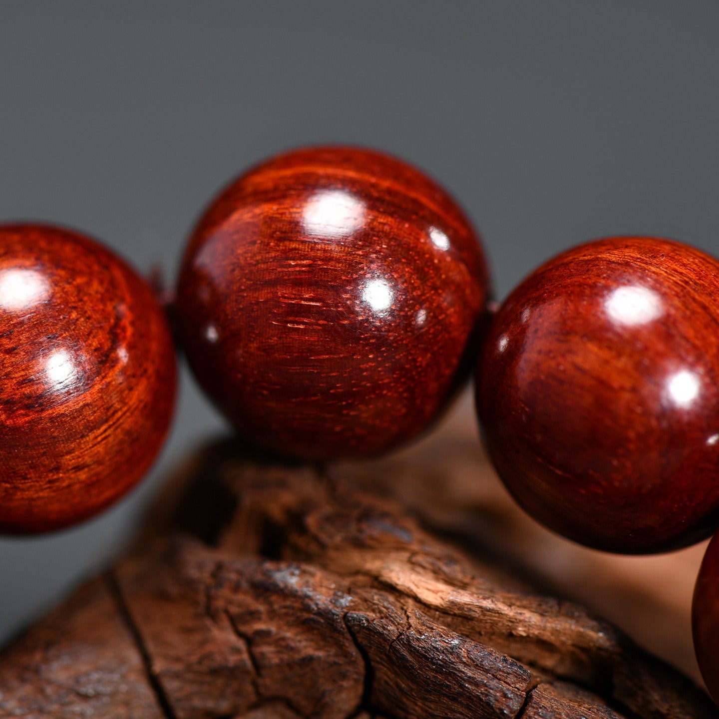 The Ancient Sentinel - Natural Red Sandalwood Grounding Bracelet for Protection & Stability