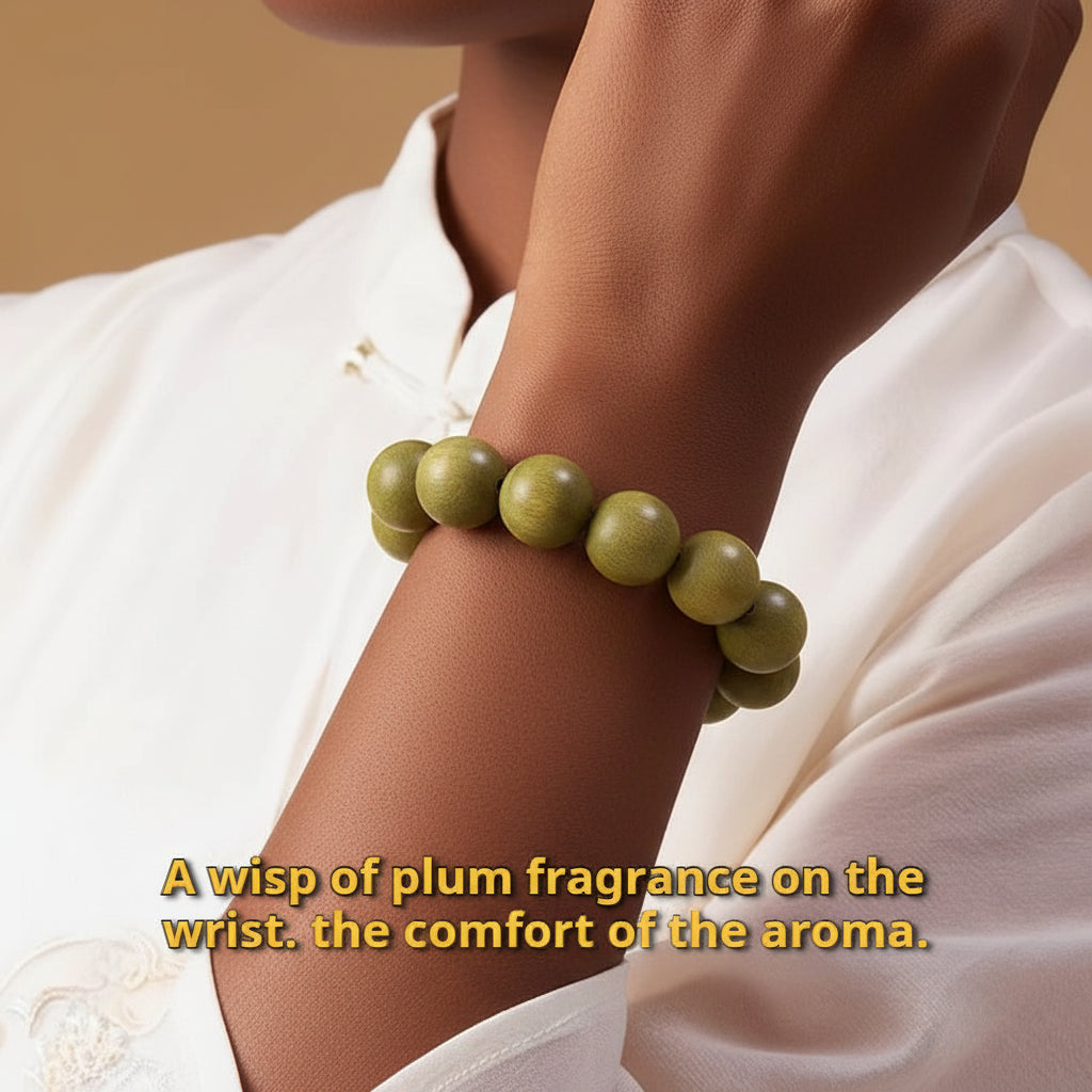 The Zen Anchor - Natural Green Sandalwood Grounding Bracelet for Anxiety Relief