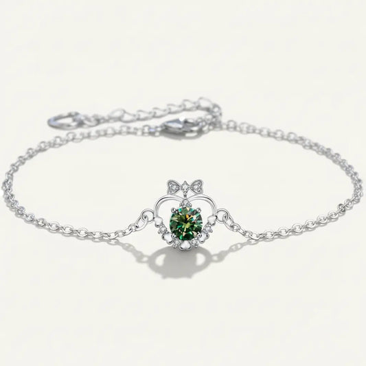 The Eternal Harmony - 0.5ct Heart-Cut Moissanite Bracelet for Love & Emotional Alignment