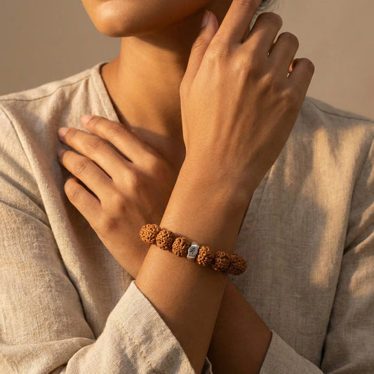 The Sacred Root - Natural Rudraksha Seed Bracelet for Mindfulness & Inner Peace