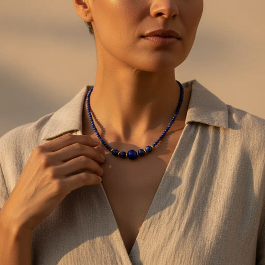 The Sovereign Heart - Natural Lapis Lazuli "Romance and Love" Necklace for Soul Alignment & Truth