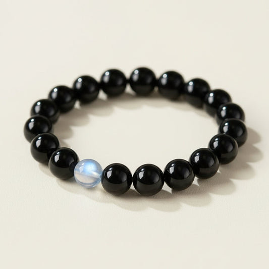 The Five-Fold Path - Natural Wood & Gemstone Wu Xing Balance Bracelet