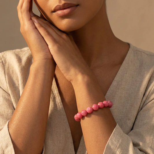 The Rosy Resonance - Natural Rhodonite Bracelet for Self-Love & Emotional Healing