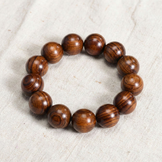 The Ancient Eye - Natural High-Density Wood Grounding Bracelet for Protection & Stability