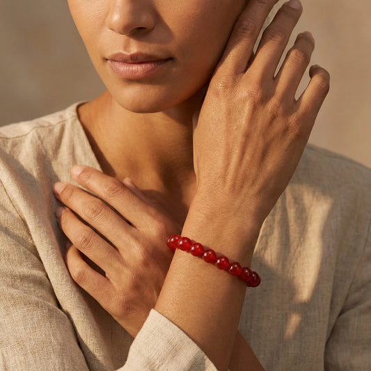 Fire Element: Passion & Light | Natural Red Agate Bracelet for Creativity & Motivation