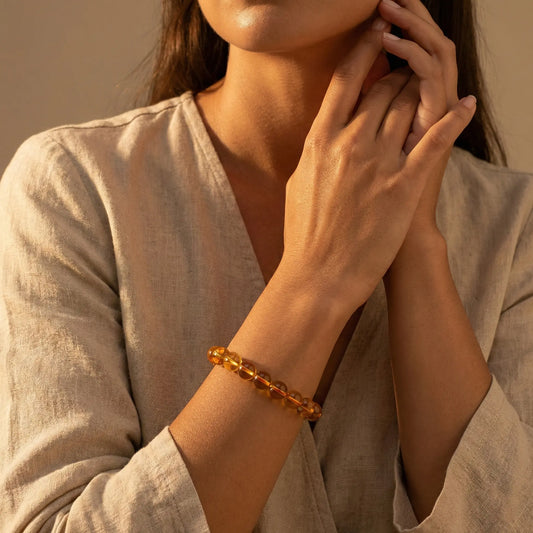 The Golden Harvest - Natural Citrine Abundance Bracelet for Wealth Manifestation