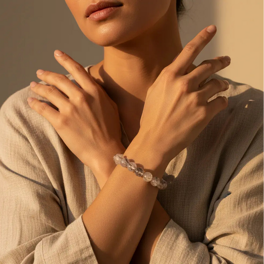 The Ancient Grove - Natural Dendritic Tree Quartz Bracelet for Grounding & Inner Growth