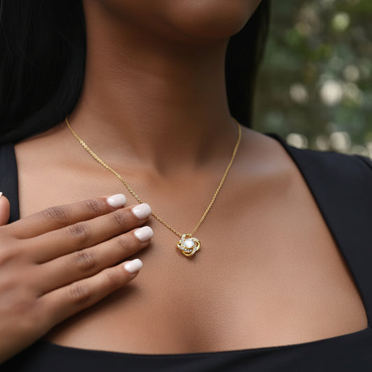 Full Diamond Four-Leaf Clover Necklace for Unbreakable Bonds