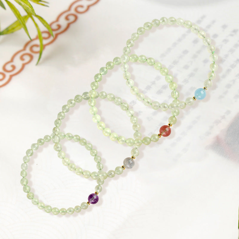 The Sanctuary Pulse - Natural Prehnite & Intentional Gemstone Bracelet for Inner Peace & Clarity