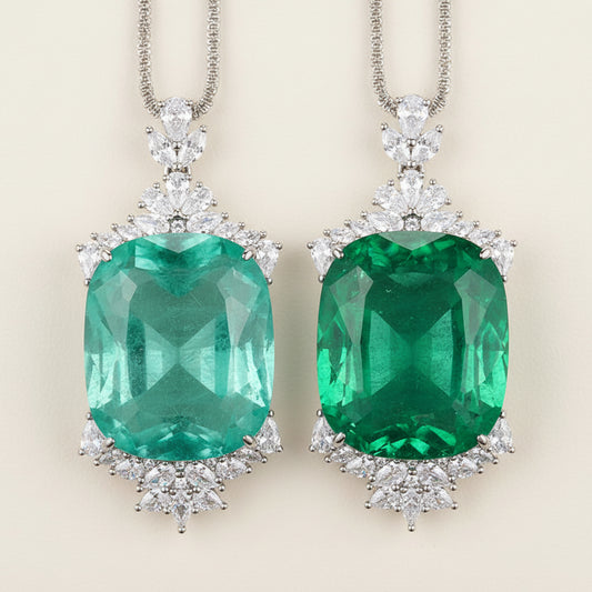 The Emerald Sovereign - Natural Green Crystal Pendant Necklace for Abundance & Growth