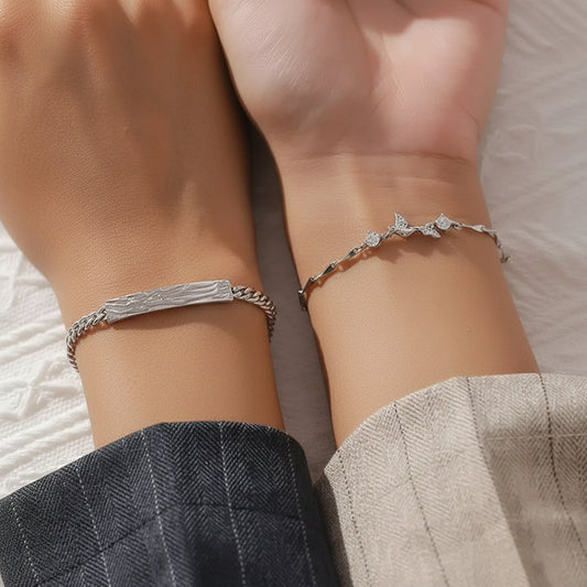 The Destined Echo - S925 Sterling Silver Couple’s Resonance Bracelet Set for Soulmate Alignment