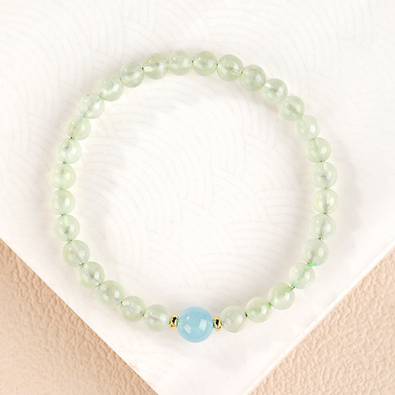 The Sanctuary Pulse - Natural Prehnite & Intentional Gemstone Bracelet for Inner Peace & Clarity