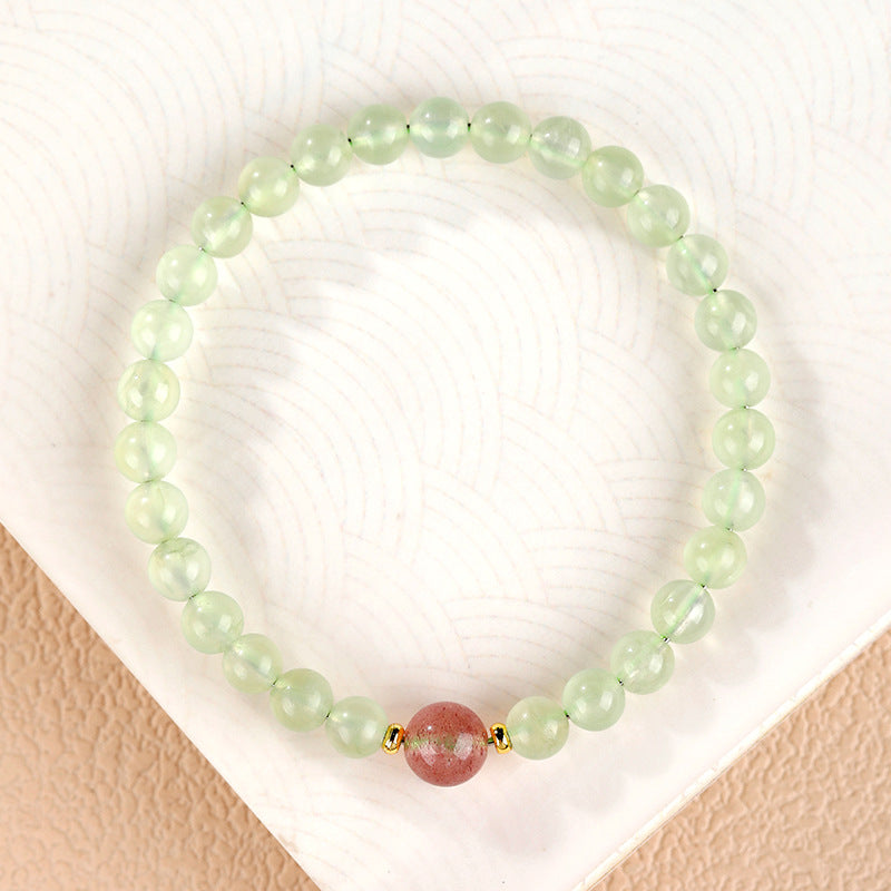 The Sanctuary Pulse - Natural Prehnite & Intentional Gemstone Bracelet for Inner Peace & Clarity