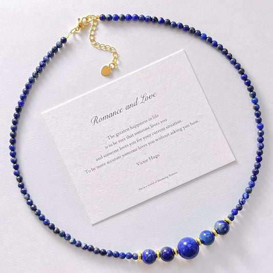 The Sovereign Heart - Natural Lapis Lazuli "Romance and Love" Necklace for Soul Alignment & Truth