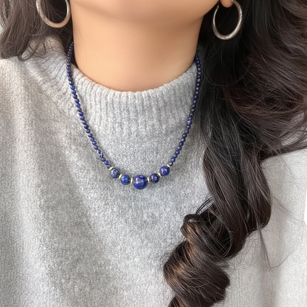 The Sovereign Heart - Natural Lapis Lazuli "Romance and Love" Necklace for Soul Alignment & Truth