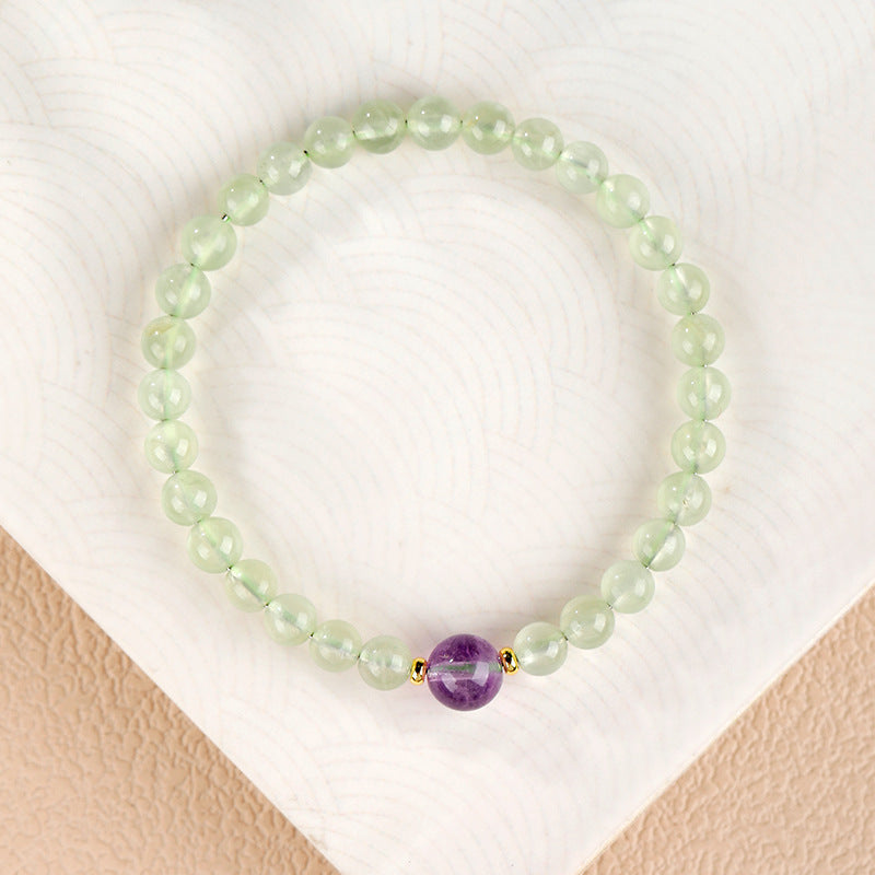 The Sanctuary Pulse - Natural Prehnite & Intentional Gemstone Bracelet for Inner Peace & Clarity