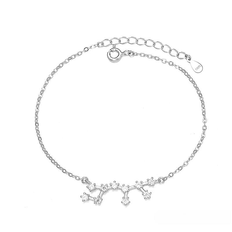 The Celestial Signature - Dainty Zirconia Zodiac Constellation Necklace for Personal Alignment & Identity