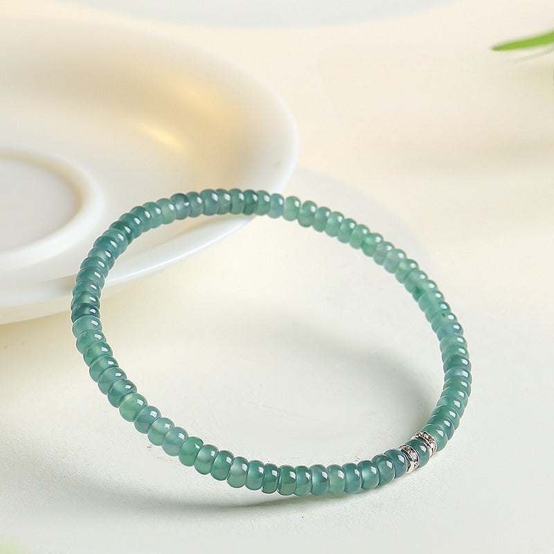 The Emerald Abacus - Minimalist Green Aventurine Bracelet for Wealth & Professional Success