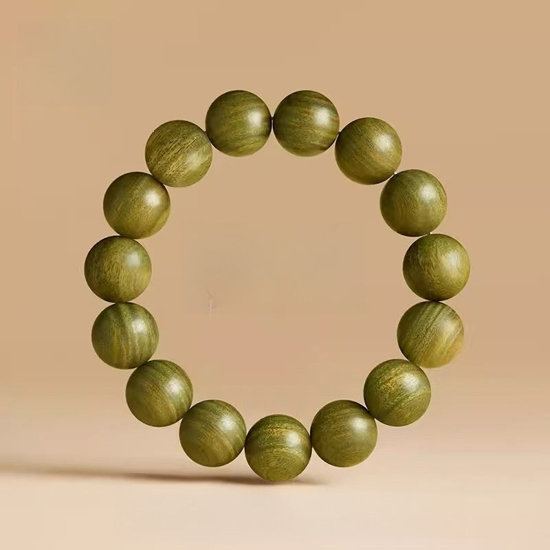 The Zen Anchor - Natural Green Sandalwood Grounding Bracelet for Anxiety Relief