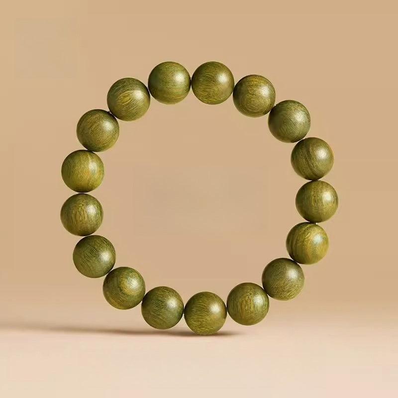 The Zen Anchor - Natural Green Sandalwood Grounding Bracelet for Anxiety Relief