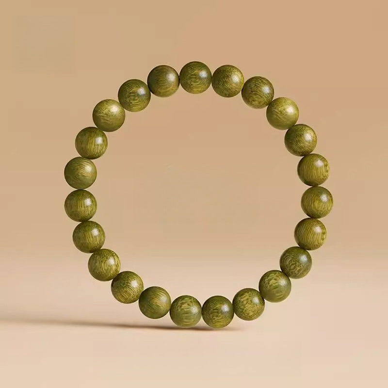 The Zen Anchor - Natural Green Sandalwood Grounding Bracelet for Anxiety Relief