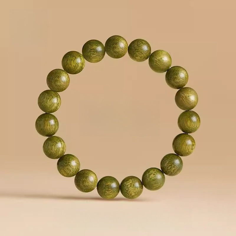 The Zen Anchor - Natural Green Sandalwood Grounding Bracelet for Anxiety Relief