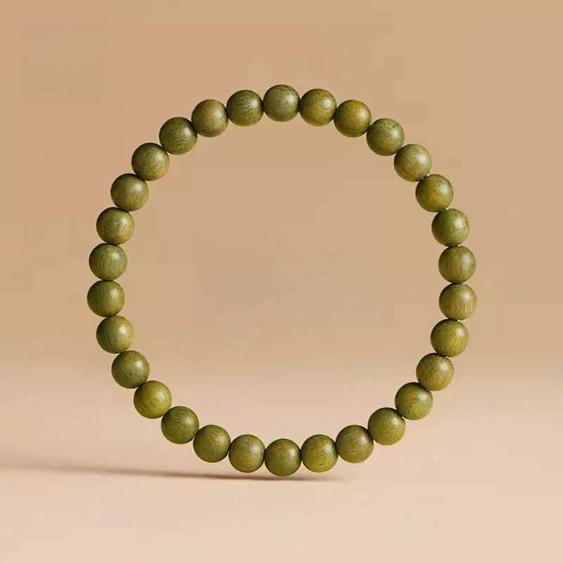 The Zen Anchor - Natural Green Sandalwood Grounding Bracelet for Anxiety Relief