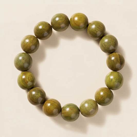 The Zen Anchor - Natural Green Sandalwood Grounding Bracelet for Anxiety Relief